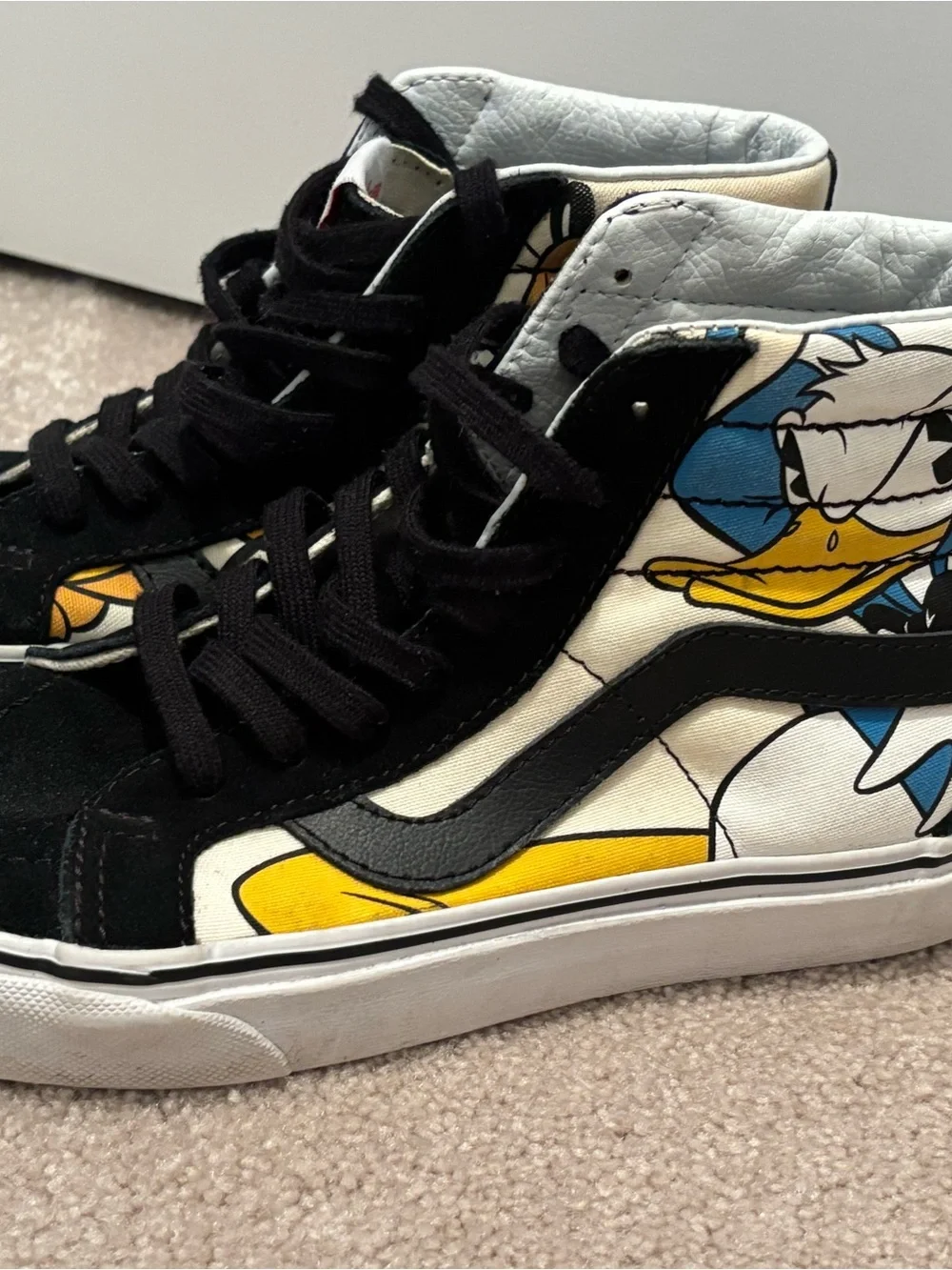 Vans Black White Mickey Print High-Top Sneakers